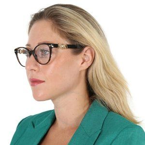 Versace VE3334 GB1 Eyeglasses Black Gold Cat Eye Women